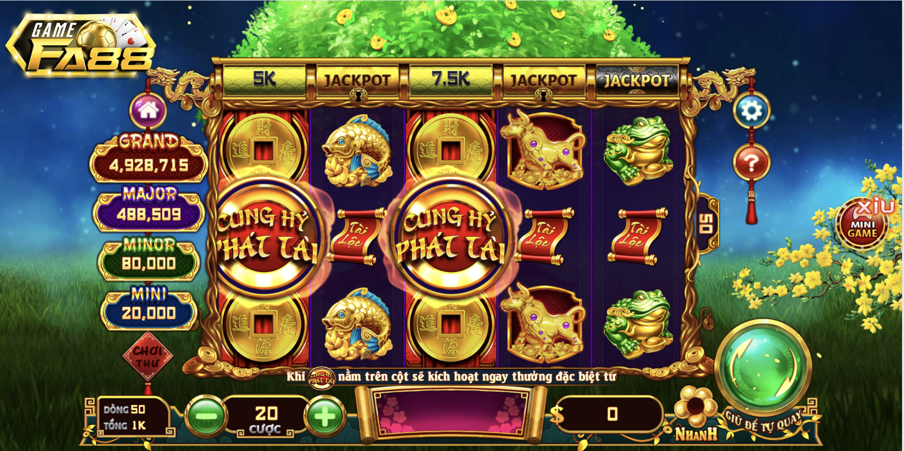 Giới thiệu game slots Cung hỷ phát tài