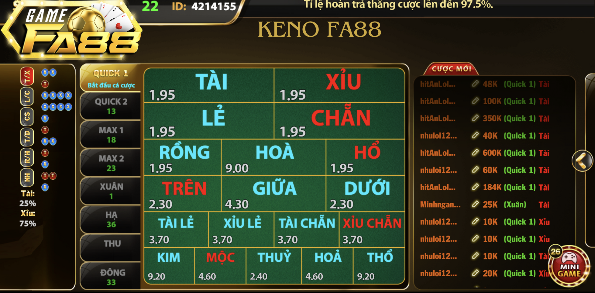 Keno FA88 – Tất Cả Những Gì Bạn Cần Biết Để Chiến Thắng